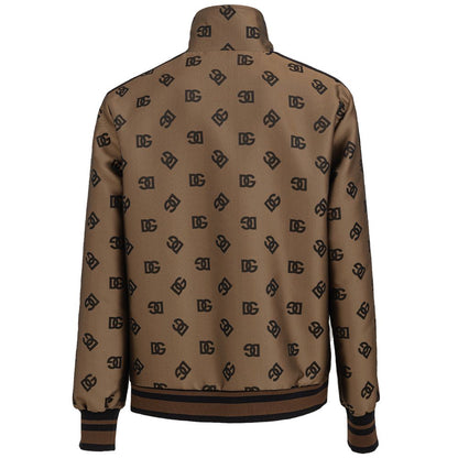 Dolce & Gabbana Bronze Polyester Shell Jacket