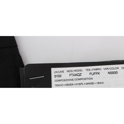 Dolce & Gabbana Black Cotton Stretch Torero Capris Pants