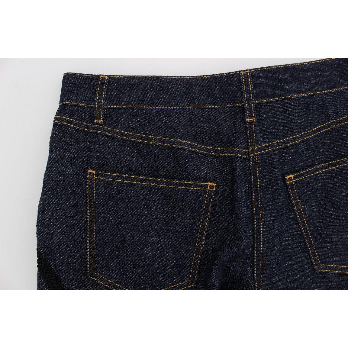 Dolce & Gabbana Blue Denim Cotton CAPRI Torero Jeans
