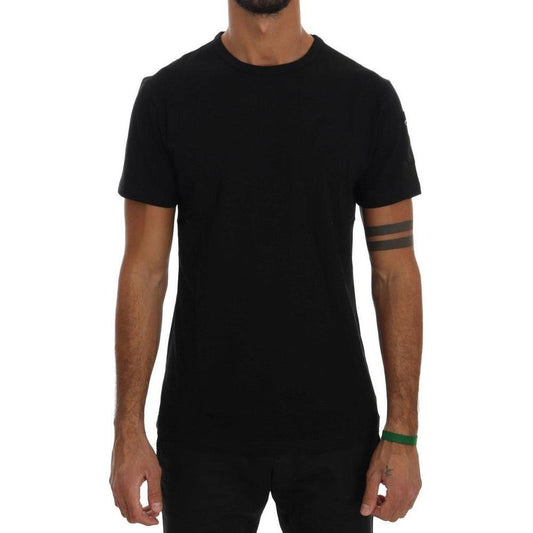 Daniele Alessandrini Black Cotton T-Shirt DA-1339-S