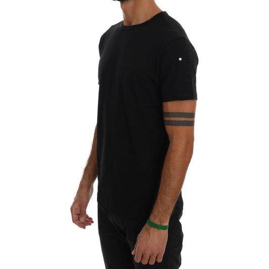 Daniele Alessandrini Black Cotton T-Shirt DA-1339-S