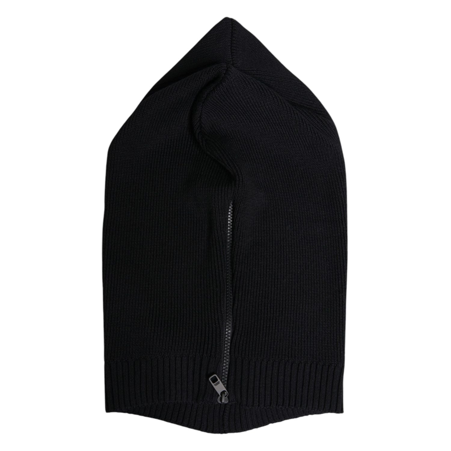 Dolce & Gabbana Black Wool Whole Head Wrap Balaclava Hat
