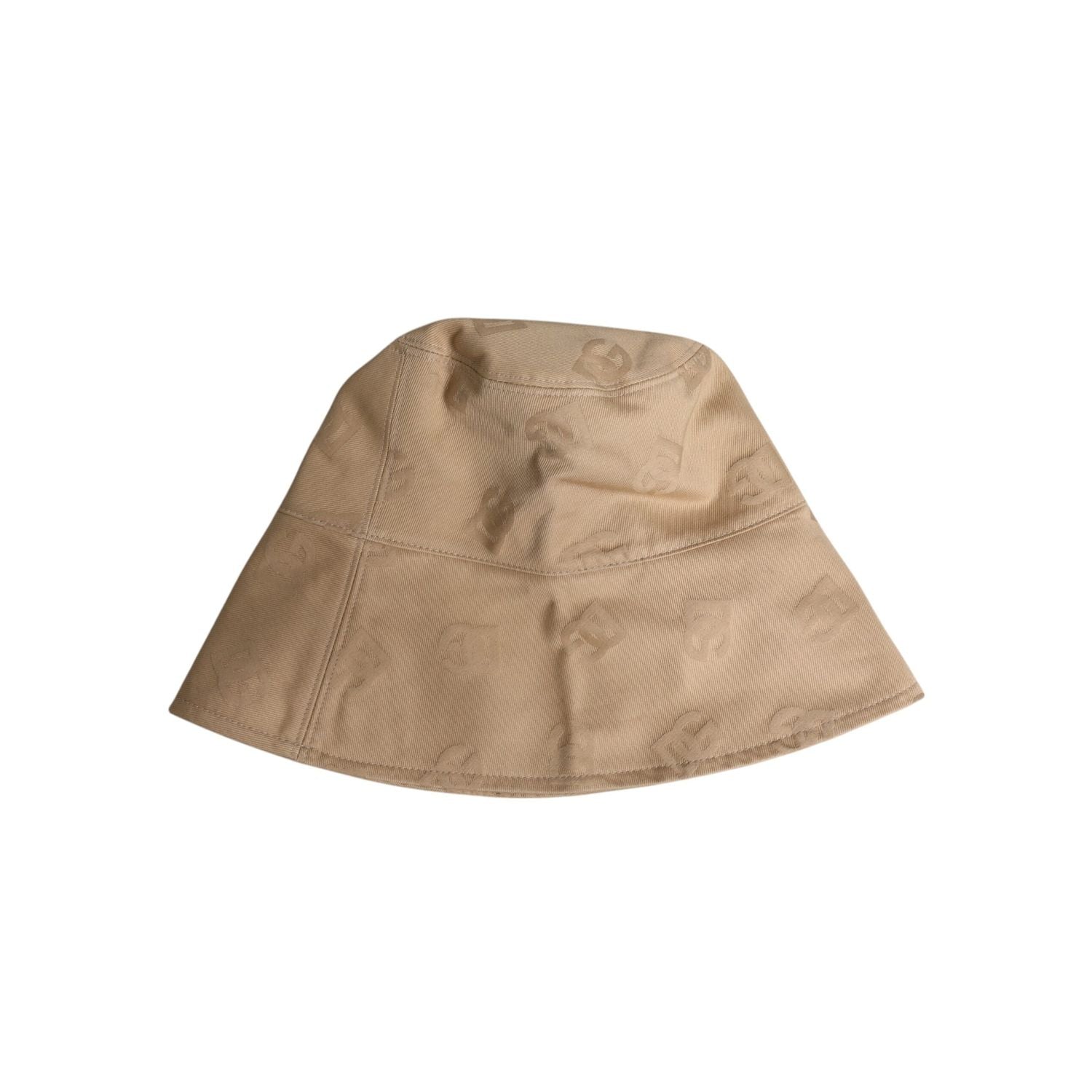 Dolce & Gabbana Beige Logo Monogram Cotton Bucket Cap