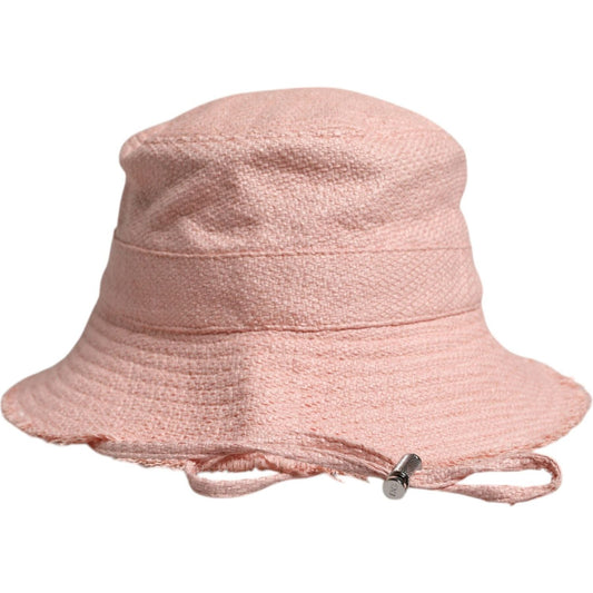 Dolce & Gabbana Pink Cotton Wide Brim Bucket Hat