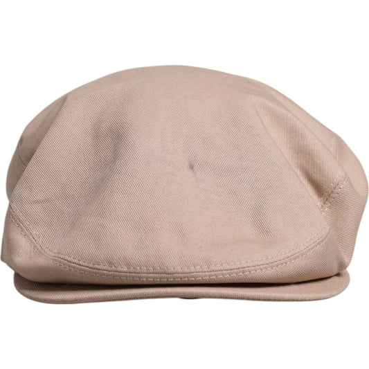 Dolce & Gabbana Beige Cotton Newsboy Capello Cabbie Hat