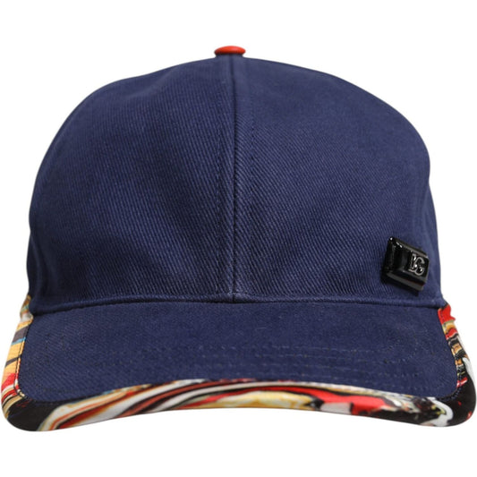 Dolce & Gabbana Blue Cotton 6 Panels Baseball Cap