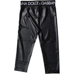 Dolce & Gabbana Black Logo Nylon Cropped Tights Pants Underwear BIK1964-2