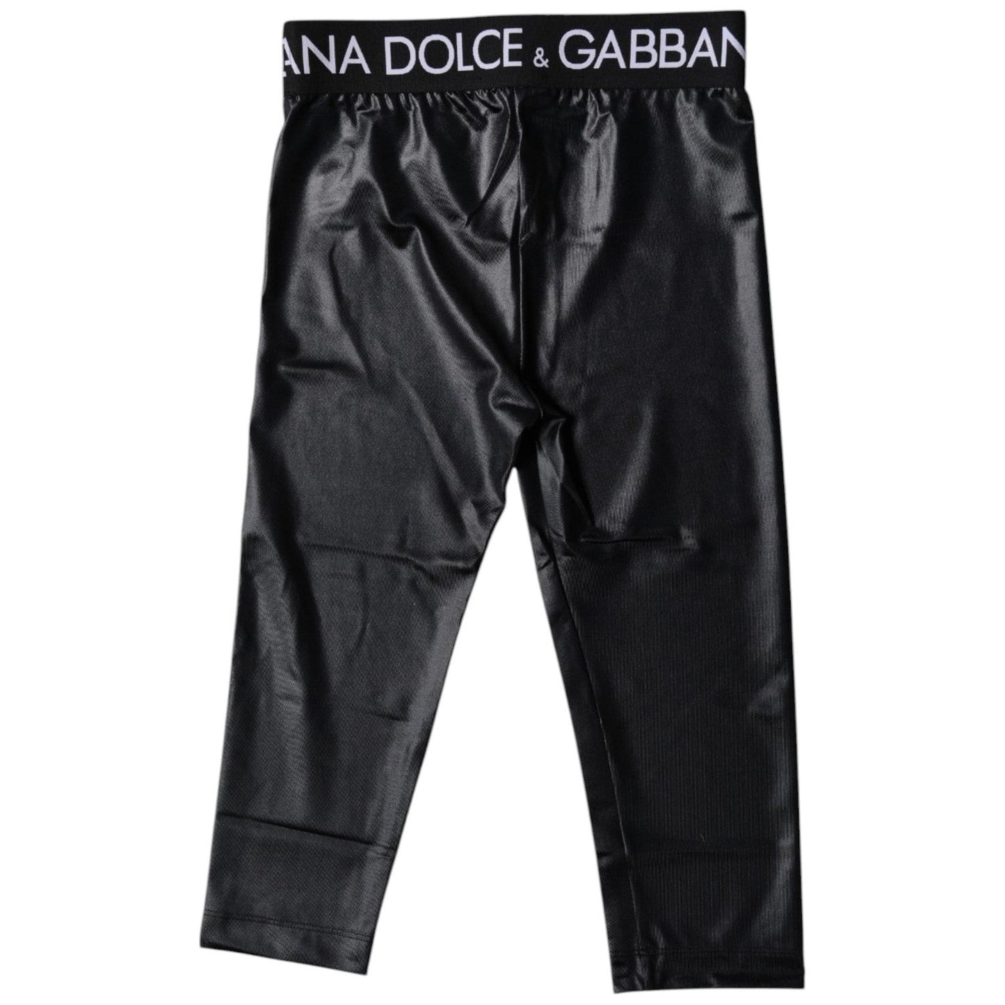 Dolce & Gabbana Black Logo Nylon Cropped Tights Pants Underwear BIK1964-2