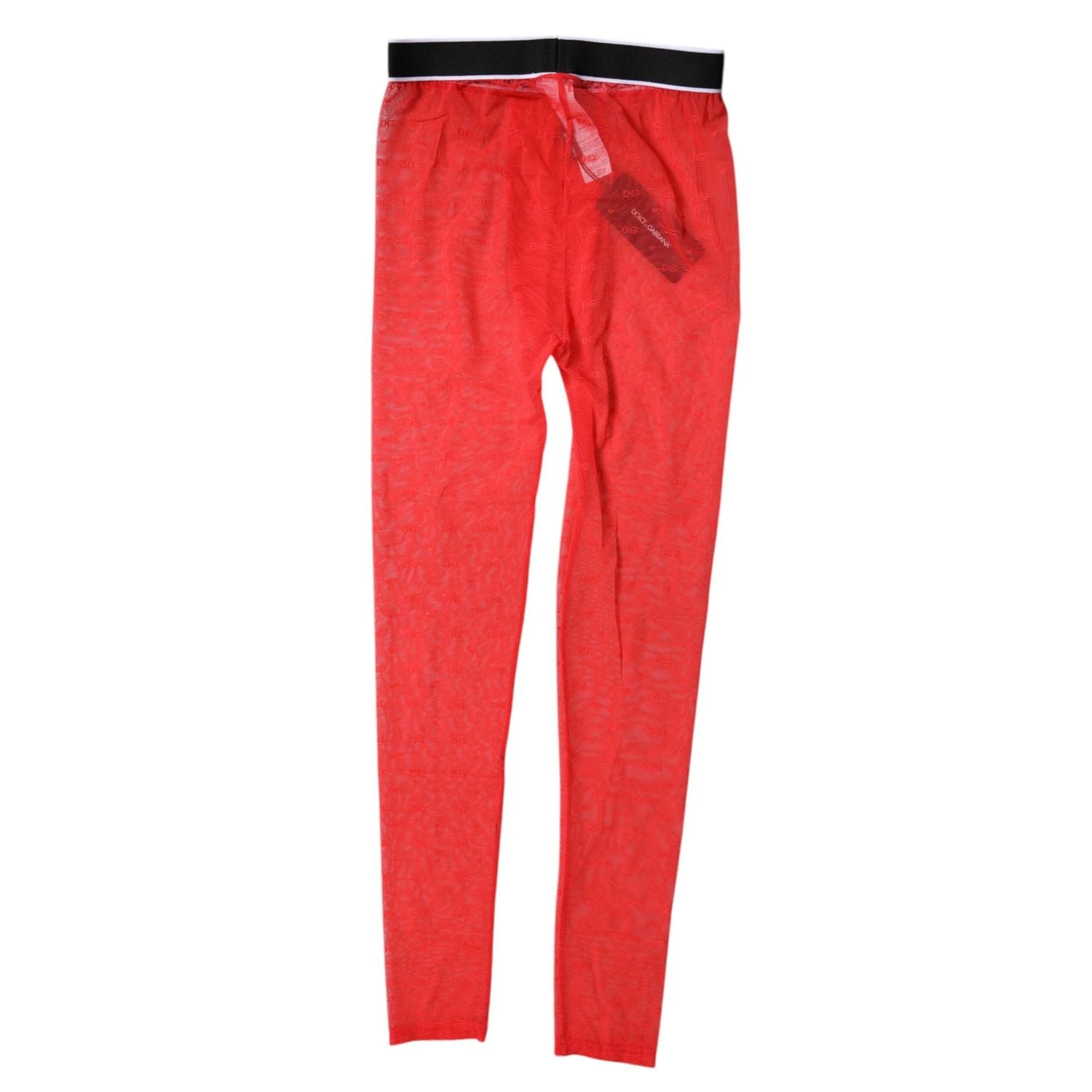 Dolce & Gabbana Red Logo Lace Lingerie Tight Pants Underwear