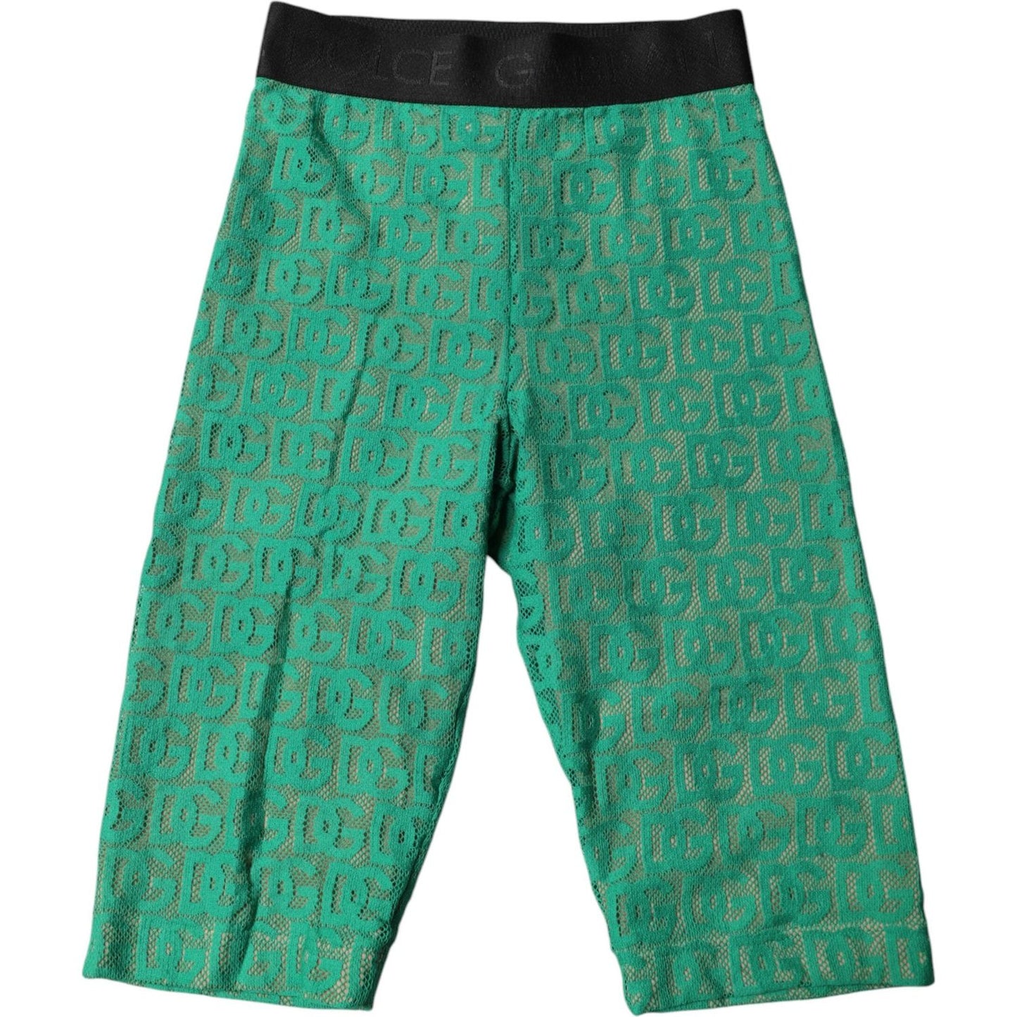 Dolce & Gabbana Green Logo Monogram Cropped Tights Underwear BIK1979-2