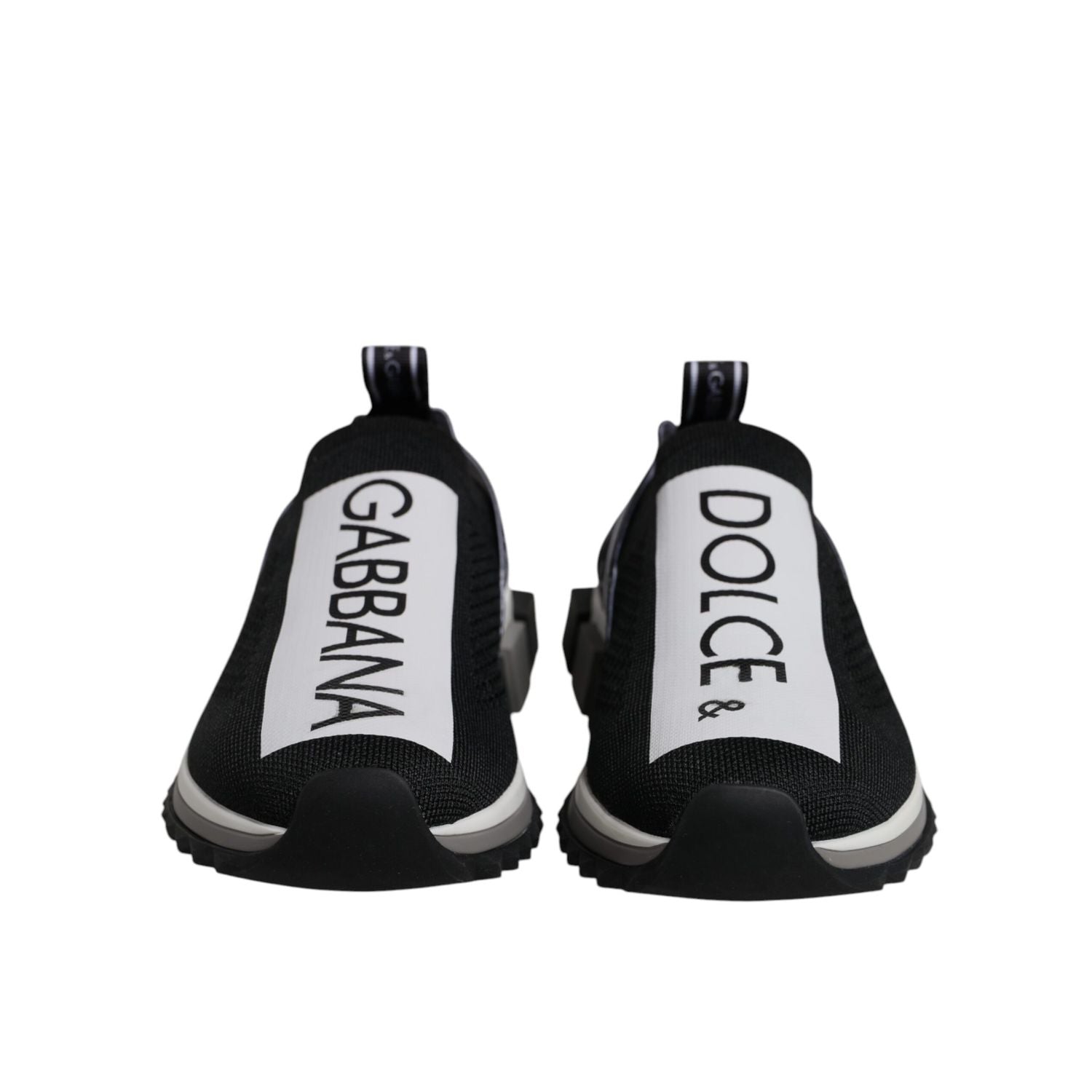 Dolce & Gabbana Black White Slip On Sorrento Sneakers Shoes