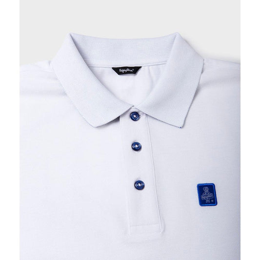 Refrigiwear White Cotton Polo Shirt
