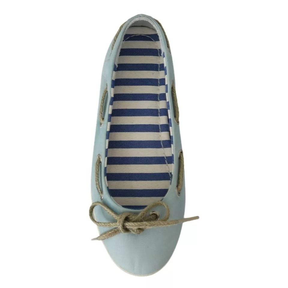 Pantofola D'Oro Minnesota Blue Stripe Flat Slip-On Shoes