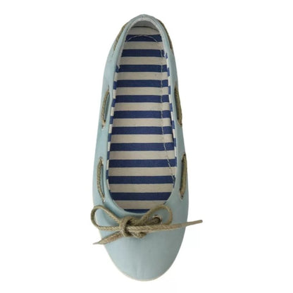 Pantofola D'Oro Minnesota Blue Stripe Flat Slip-On Shoes