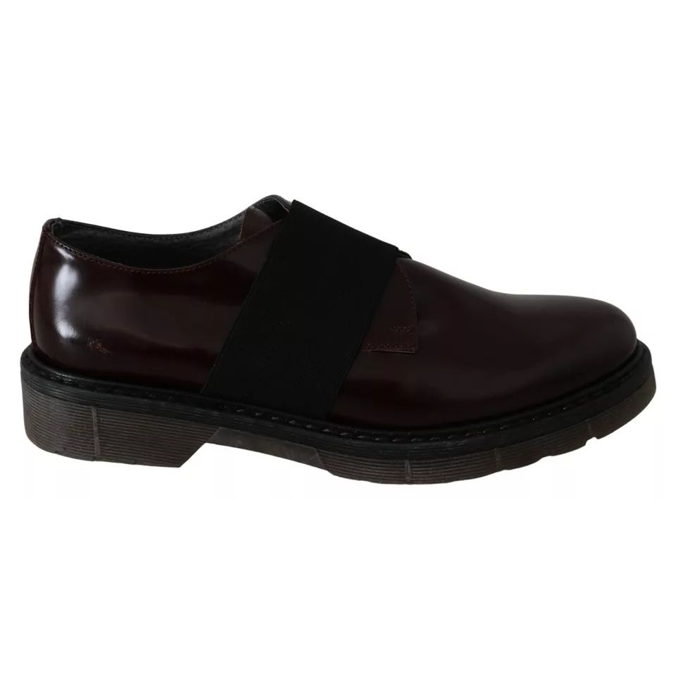 Dr. Martens Dark Brown Leather Elastic Strap Shoes