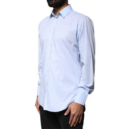 Dolce & Gabbana Light Blue Cotton MARTINI Formal Dress Shirt