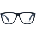Yohji Yamamoto Black Men Glasses Frame with full-rim square design in black acetate, demo lenses included.