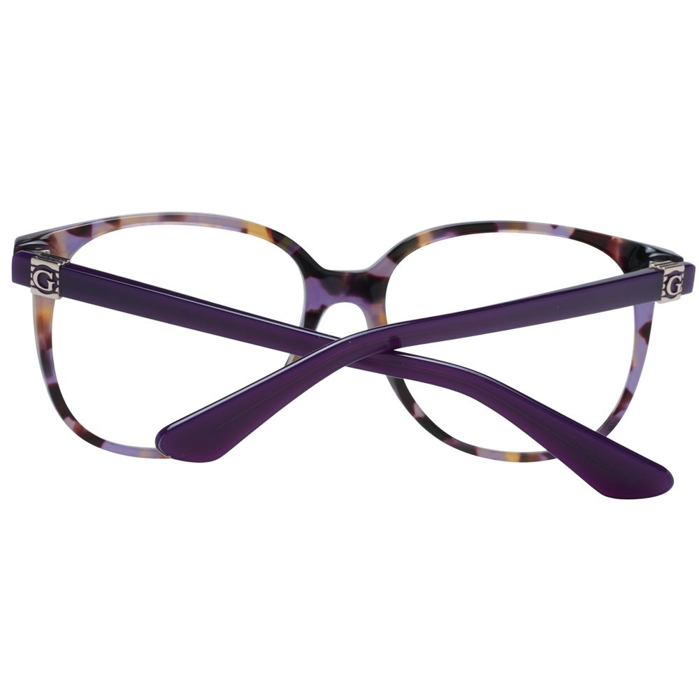 Guess Purple Women Glasses Frame, butterfly style, full-rim, purple plastic material, spring hinge, size 56-16-140.