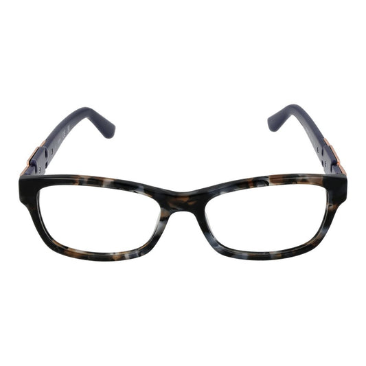 Guess Gray Women Glasses Frame in acetate with full-rim rectangle style and demo lenses, includes branded case, size 51-16-145.