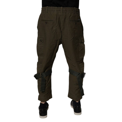 Dolce & Gabbana Brown Cotton Stretch Cargo Pants