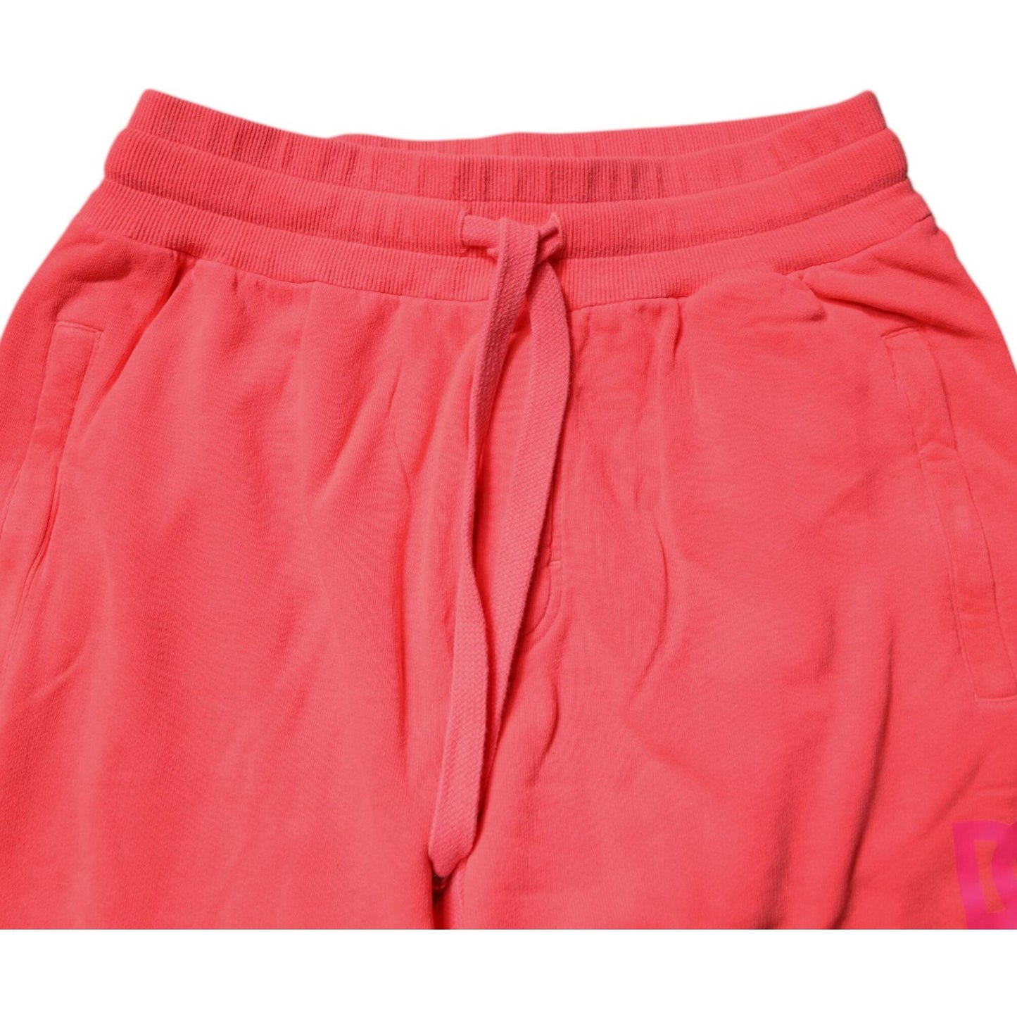 Dolce & Gabbana Neon Red Cotton Jogger Men Sweatpants Pants PAN75271-48