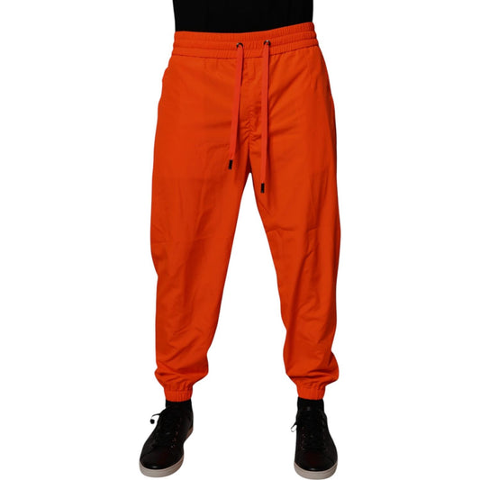 Dolce & Gabbana Orange Polyester Men Jogger Sweatpants Pants PAN76001-48