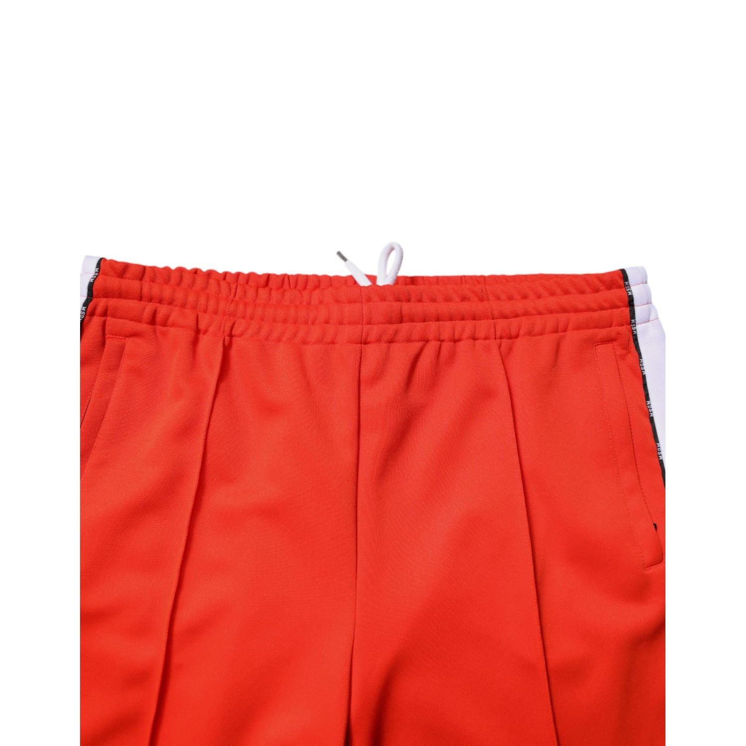 MSGM Red White Mid Waist Men Jogger Sweatpants Pants