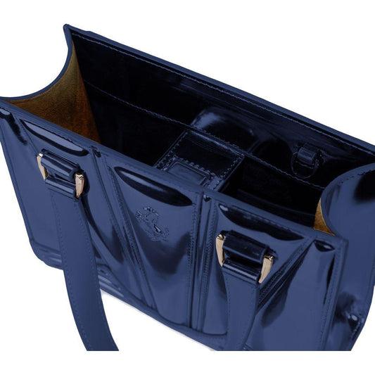Ferrari Blue Leather Handbag