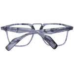 Yohji Yamamoto Gray Men Glasses Frame, square style, full-rim, metal & plastic, 53-17-148 size, demo lenses included.