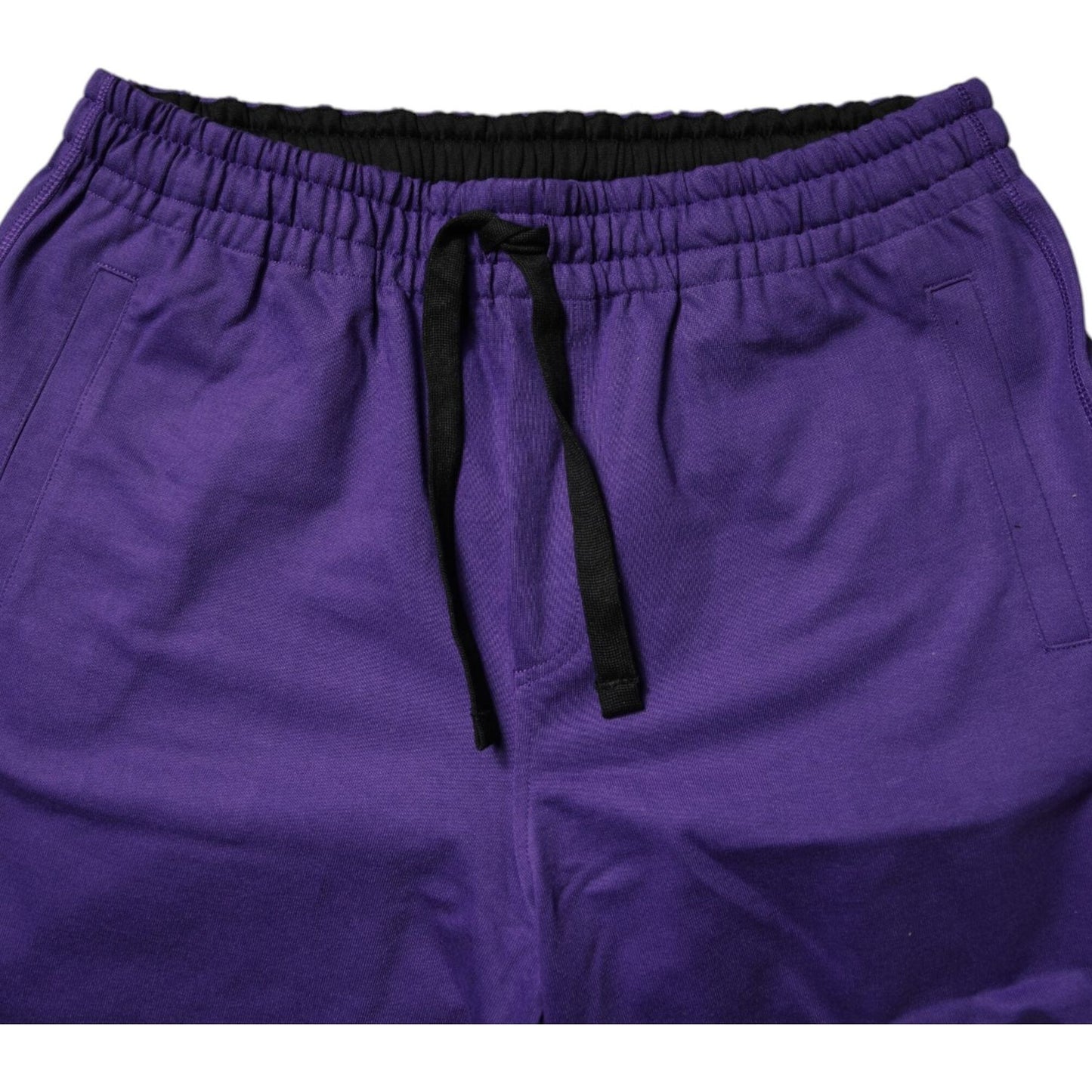 Dolce & Gabbana Purple Cotton Men Bermuda Sweatshorts Shorts