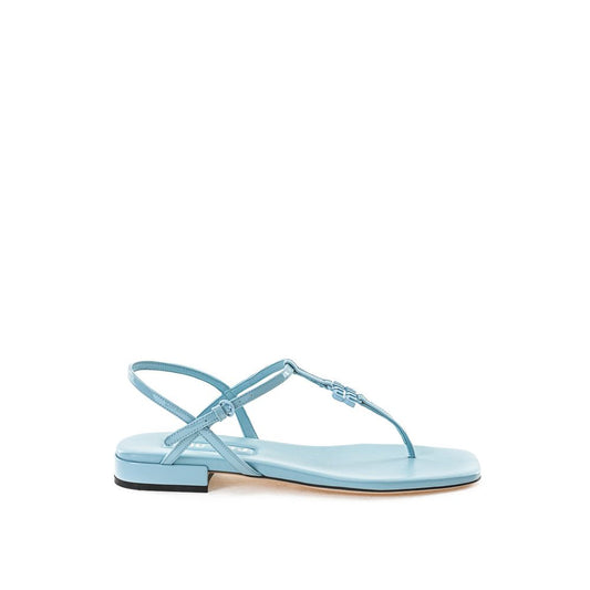 Miu Miu Blue Patent Leather Flip-Flop Sandals