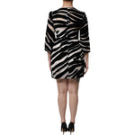 Dolce & Gabbana Black White Zebra A-line Sheath Mini Dress DR81634-36