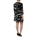 Dolce & Gabbana Black White Zebra A-line Sheath Mini Dress DR81634-36