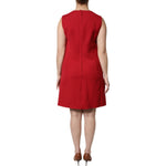 Dolce & Gabbana Red Wool Sleeveless Knee Length A-line Dress DR81638-44