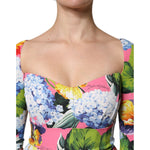 Dolce & Gabbana Multicolor Floral Side Slit Midi Dress DR81652-36