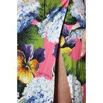 Dolce & Gabbana Multicolor Floral Side Slit Midi Dress DR81652-36