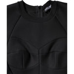 Dolce & Gabbana Black Cotton Long Sleeves A-line Mini Dress DR81653-36