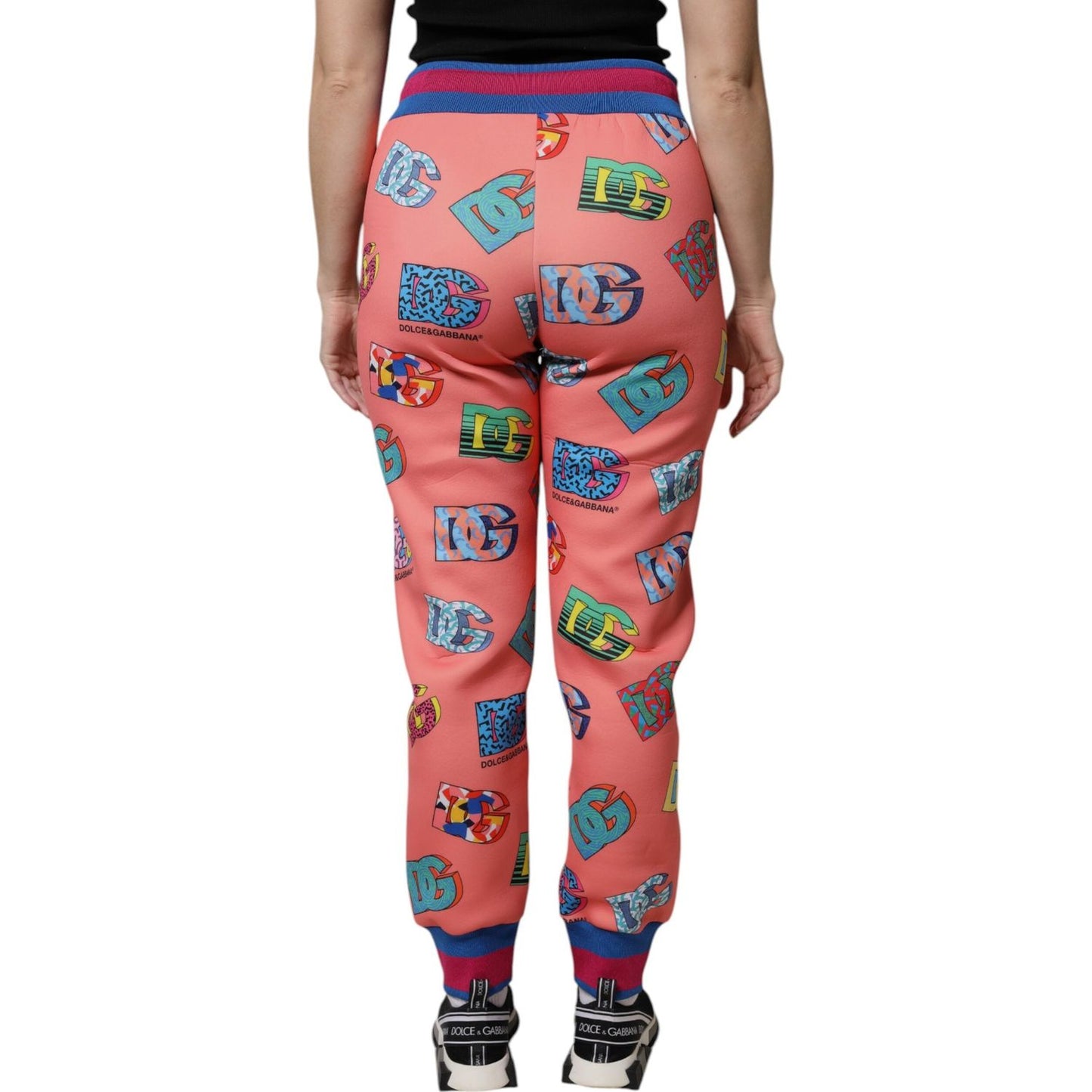 Dolce & Gabbana Pink Logo Monogram Jogger Sweatpants Pants
