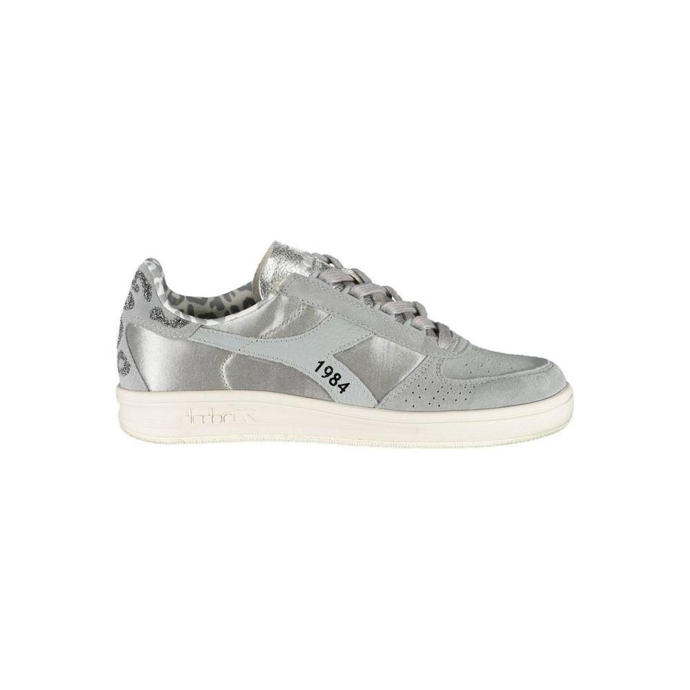 Diadora Gray Leather Women Sneaker