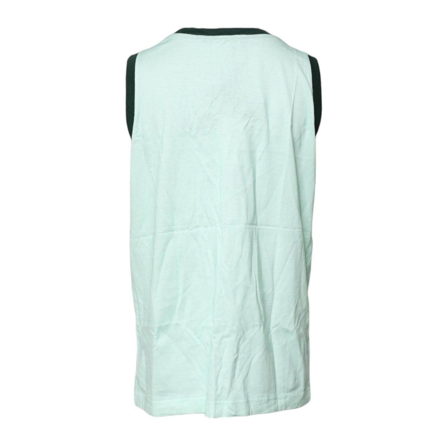 Dolce & Gabbana Light Green Graphic Print Sleeveless Tank T-shirt