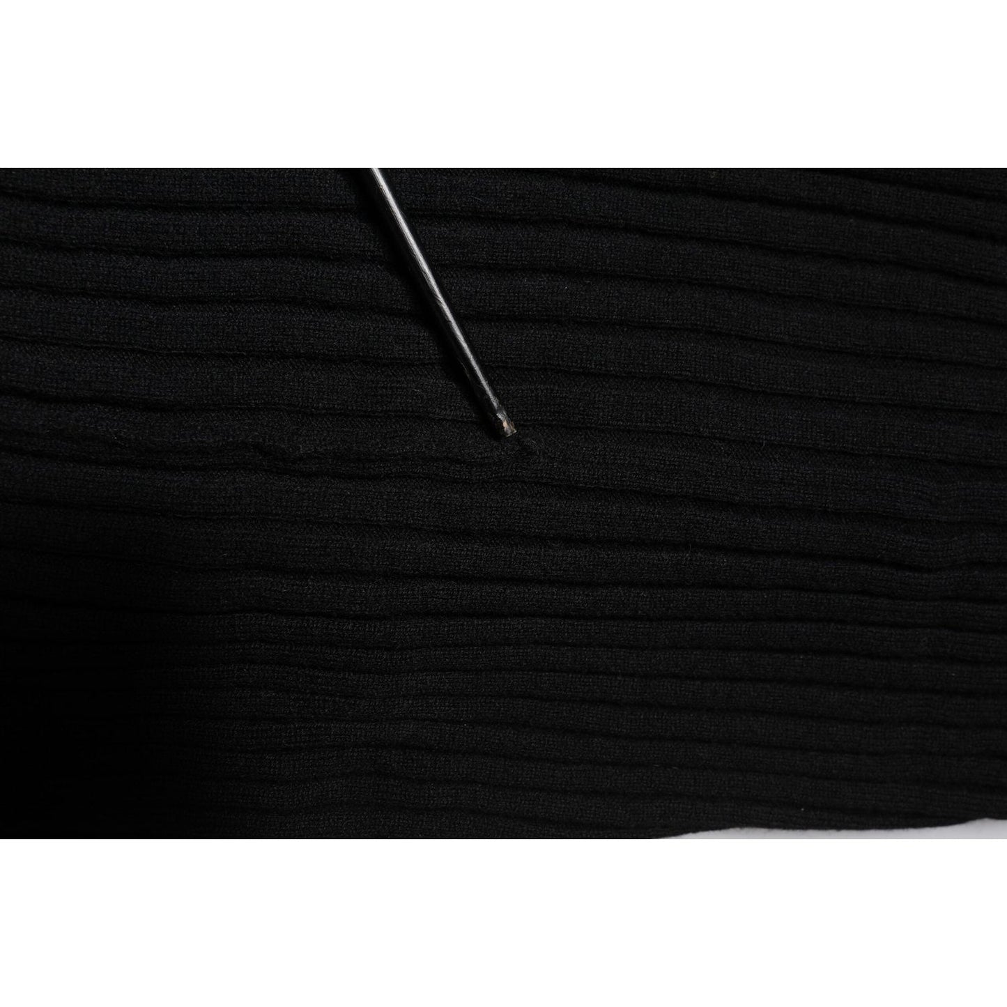 Dolce & Gabbana Black Cashmere Knitted Neck Warmer Foulard Scarf