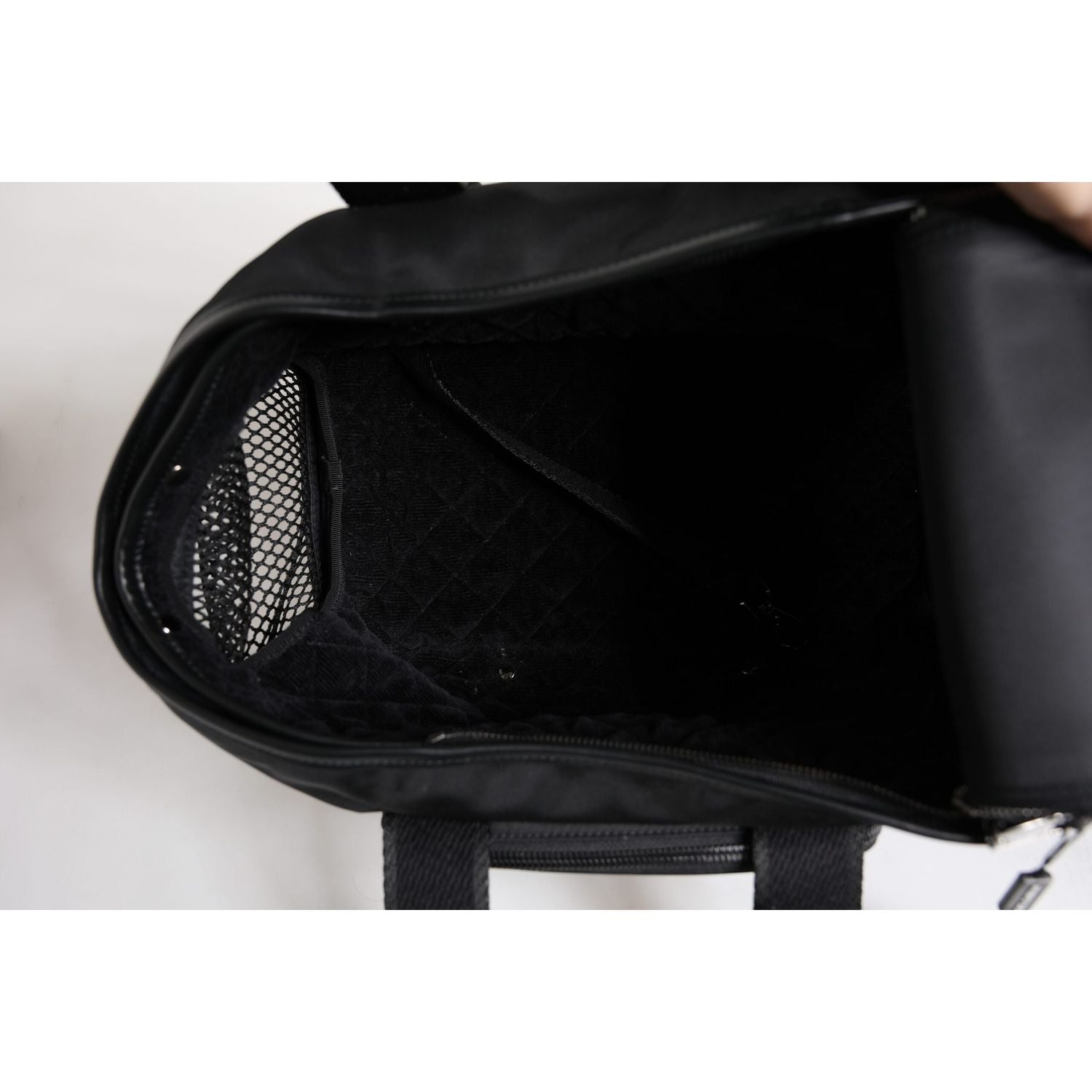 Dolce & Gabbana Black Shoulder Strap Pet Carry Logo Plaque Bag