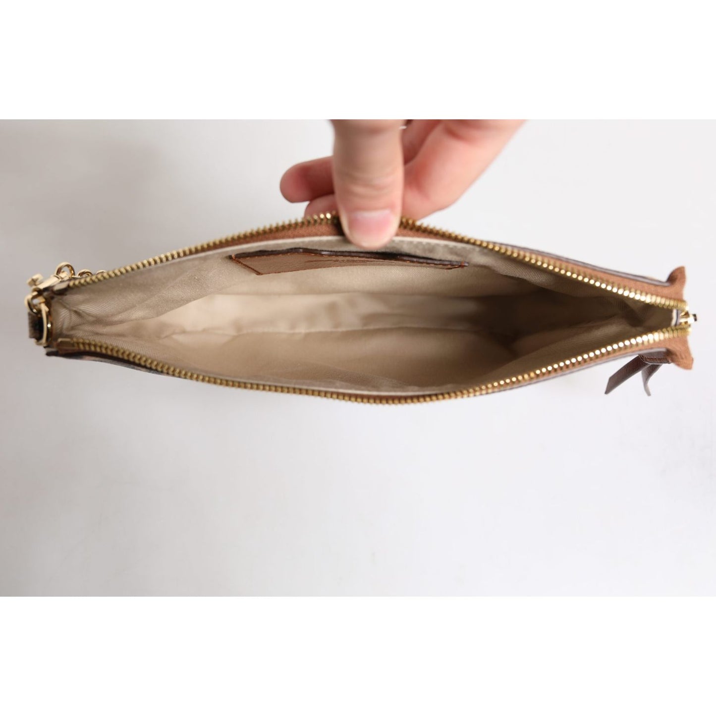 Dolce & Gabbana Brown Leopard Leather Shoulder Chain Strap Bag