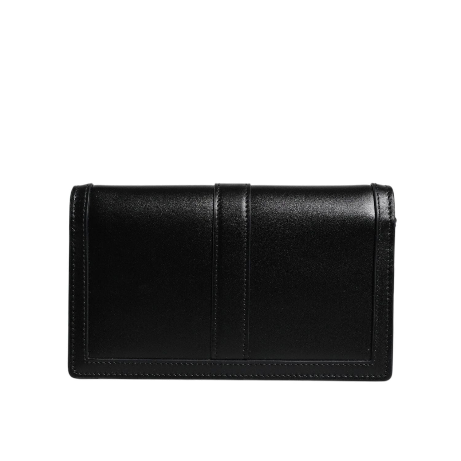 Versace Black Calfskin Leather Chain Strap Shoulder Crossbody Bag