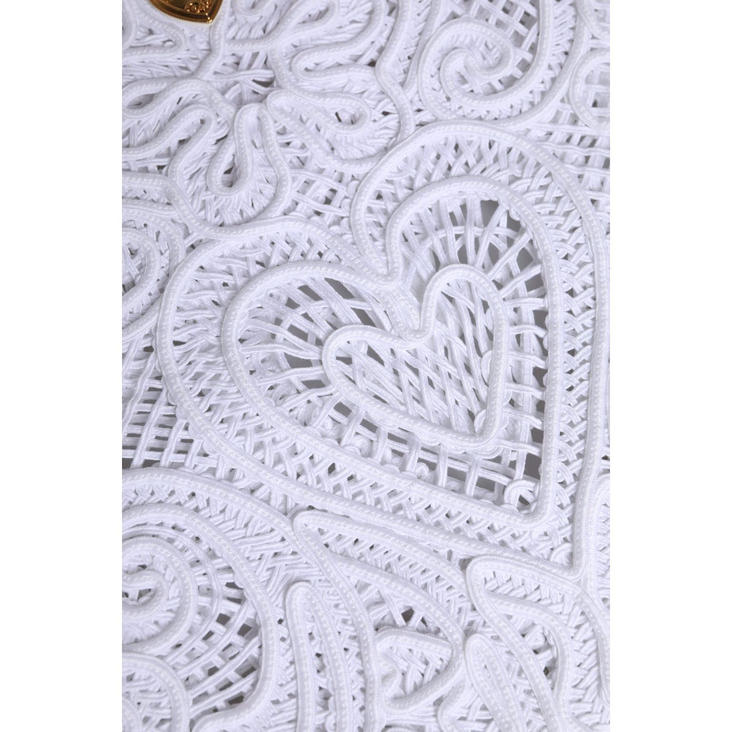 Dolce & Gabbana White Cordonetto Lace Beatrice Tote Shopping Bag