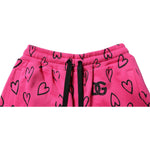 Dolce & Gabbana Pink Cotton Heart Print Bermuda Shorts PAN75740-48