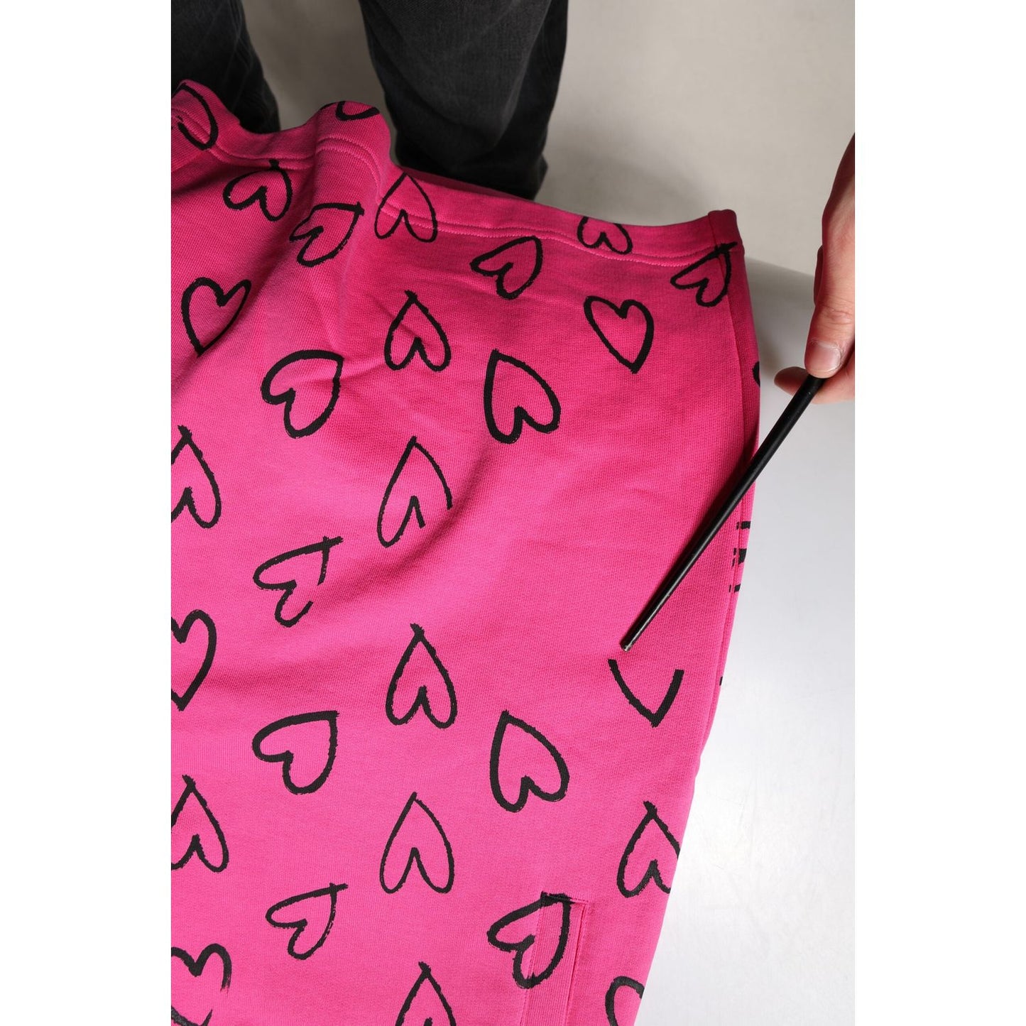 Dolce & Gabbana Pink Cotton Heart Print Bermuda Shorts PAN75740-48