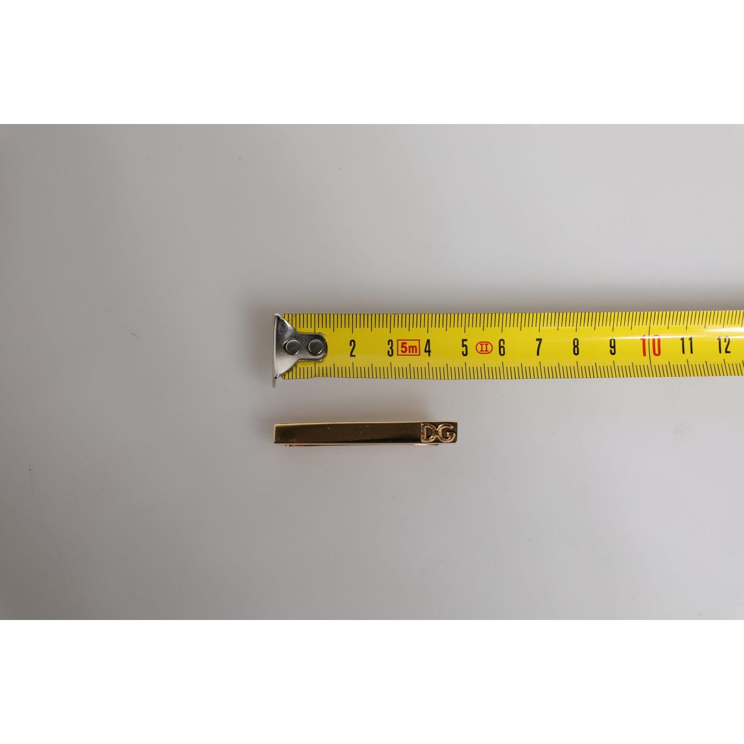 Dolce & Gabbana Gold Tone Brass Logo Branded Tie Clip Bar