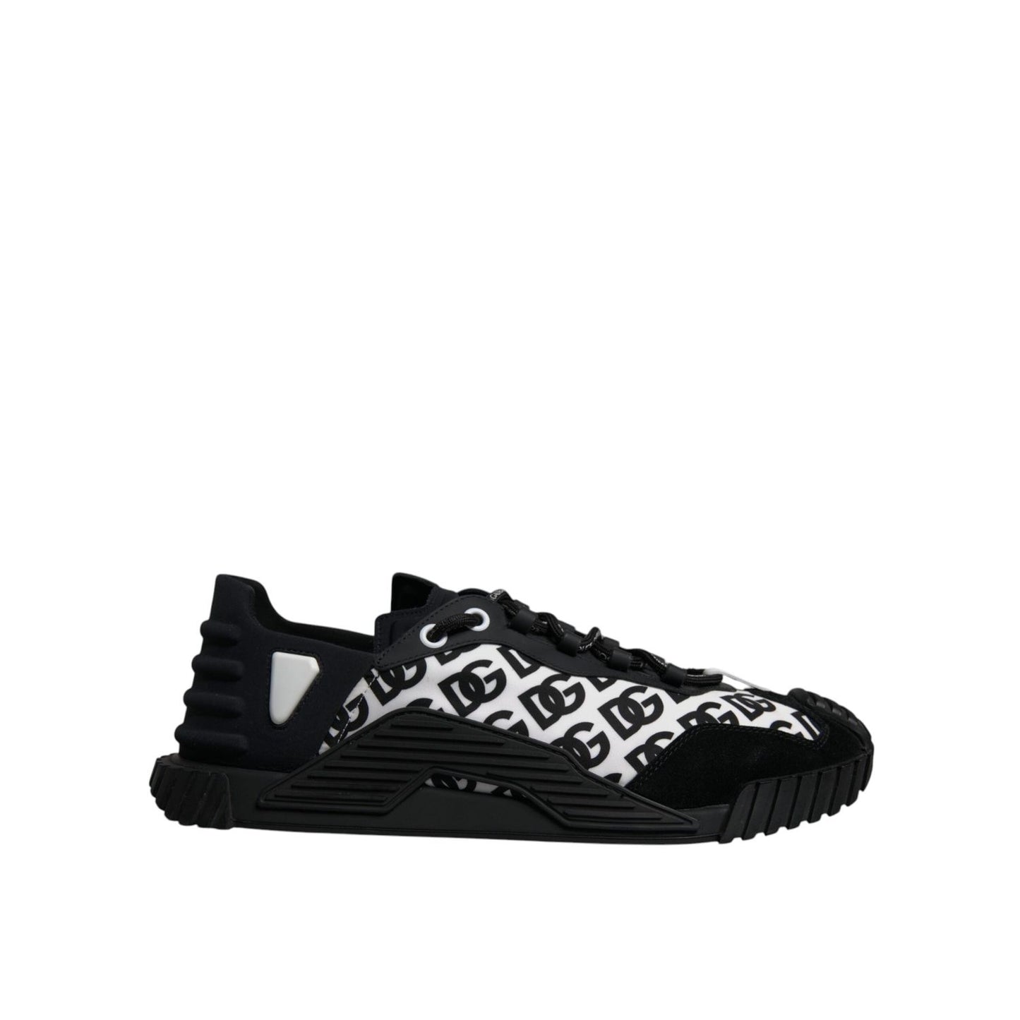 Dolce & Gabbana Black Logo Lace Up Low Top NS1 Sneakers Shoes