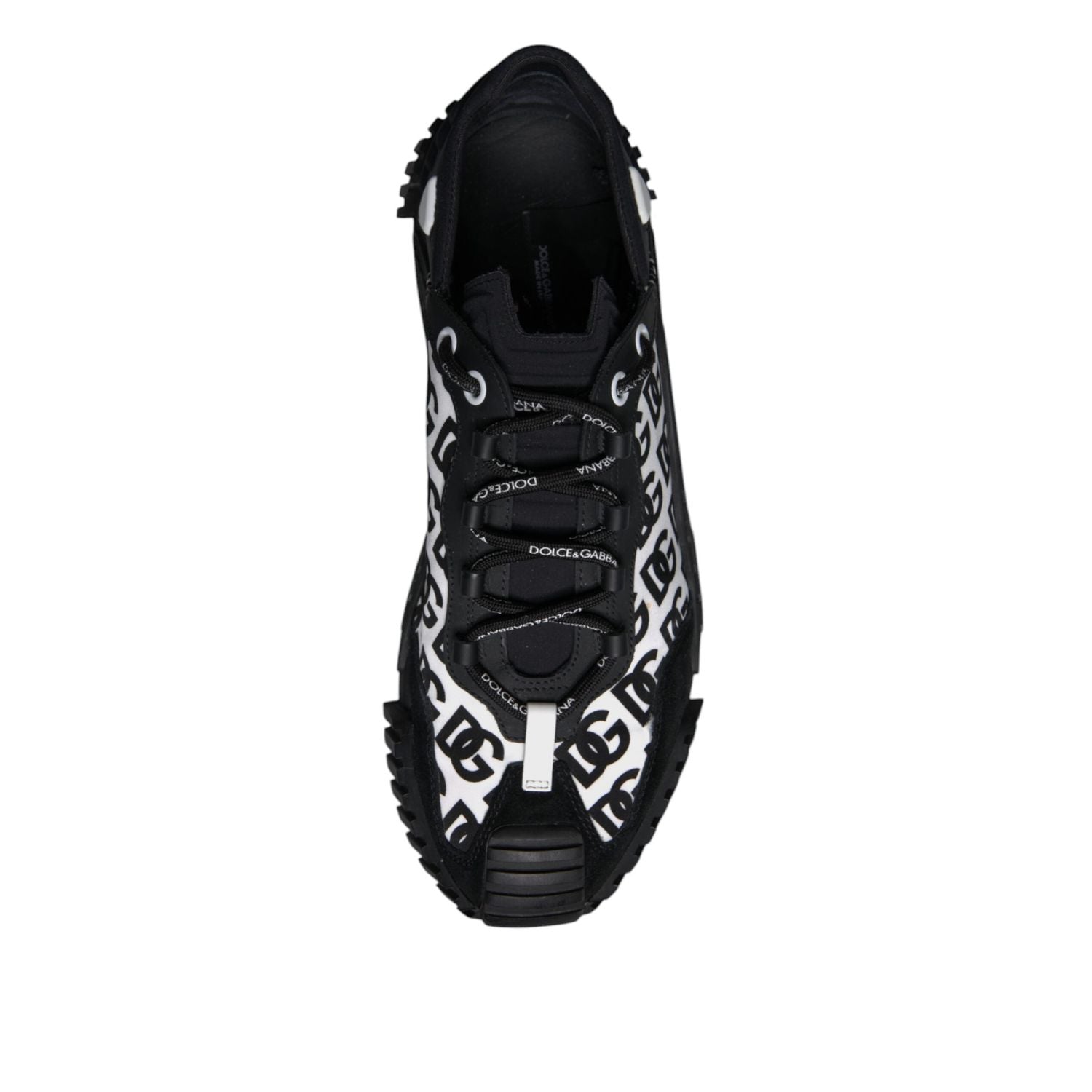 Dolce & Gabbana Black Logo Lace Up Low Top NS1 Sneakers Shoes